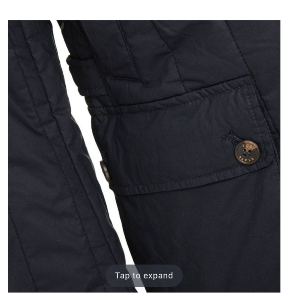 TED BAKER |Kereed Vertical Quilted Jacket In Navy SZ 5 XL - Picture 3 of 13
